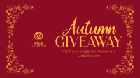 Autumn Giveaway Post YouTube Video Design