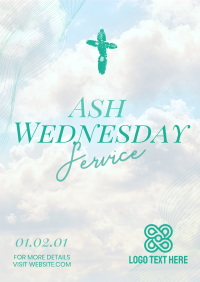 Cloudy Ash Wednesday  Poster Design
