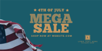 Fourth of July Sale Twitter Post Design