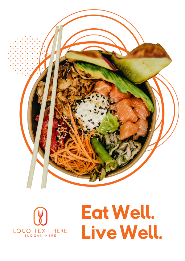 Healthy Food Sushi Bowl Poster Design Image Preview