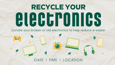 Recycle your Electronics Facebook event cover Image Preview