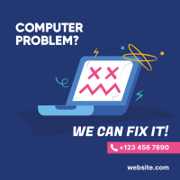 Computer Problem Repair Instagram Post Design