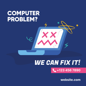 Computer Problem Repair Instagram post Image Preview