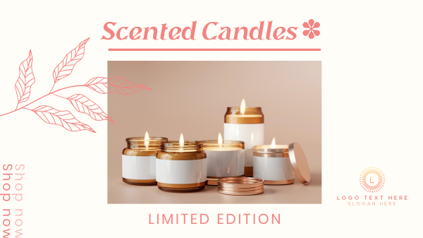 Limited Edition Scented Candles Facebook Event Cover Design