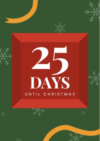 Christmas Box Countdown Poster Design
