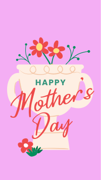 Mother's Day Trophy Greeting TikTok Video Design