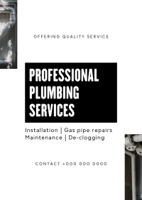Minimalist Plumbing Service Flyer Design