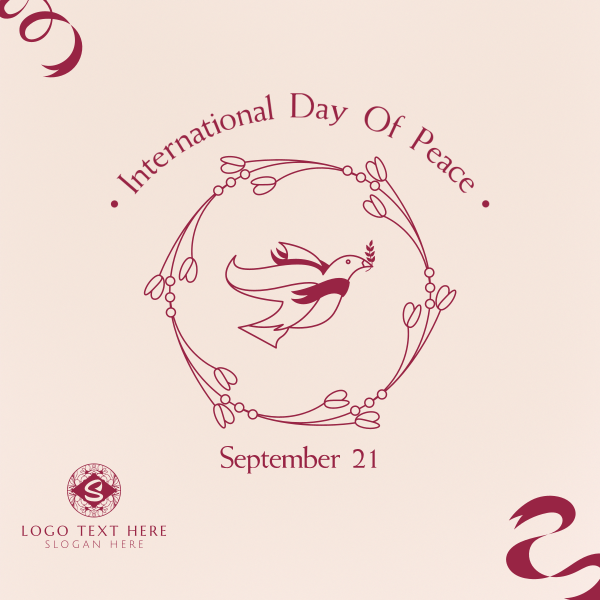 Peace Day Dove Banner Instagram Post Design Image Preview
