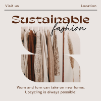 Elegant Minimalist Sustainable Fashion Linkedin Post Image Preview