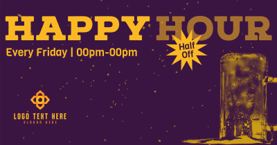 Retro Happy Hour Facebook ad Image Preview