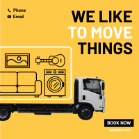 We like to move things Instagram Post Design