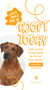 Dog Adoption YouTube Short Image Preview