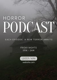 Horror Podcast Poster Design