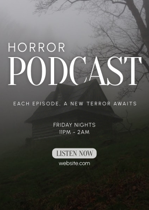 Horror Podcast Poster Image Preview