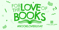 Book Lovers Doodle Facebook Ad Preview