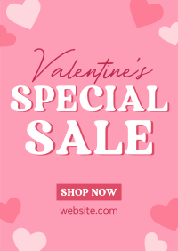 Valentine Hearts Special Sale Flyer Design