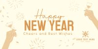 New Year Toast Greeting Twitter post Image Preview