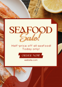 Minimal Shrimp Seafood Flyer Image Preview