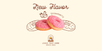 Strawberry Flavored Donut  Twitter Post Design