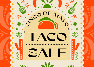 Cinco de Mayo Taco Promo Postcard Image Preview