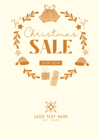 Christmas Wreath Sale Flyer Design