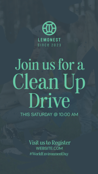 Clean Up Drive Instagram Story Design
