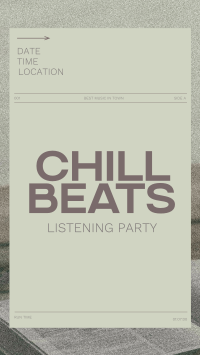 Minimal Chill Music Listening Party Instagram Story Design