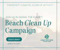 Beach Clean Up Drive Facebook Post Design