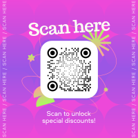 Quirky QR Discount Linkedin Post Design