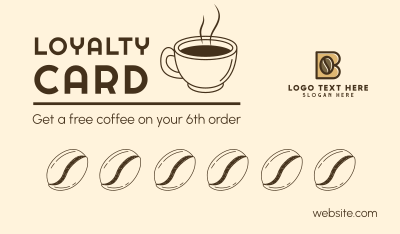 Coffee Loyalty Card Business Card Image Preview