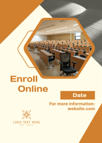College Online Enrollment Flyer Design
