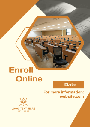 College Online Enrollment Flyer Image Preview