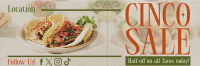 Cinco De Mayo Food Promo Twitter header (cover) Image Preview