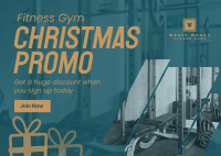 Christmas Fitness Postcard Image Preview