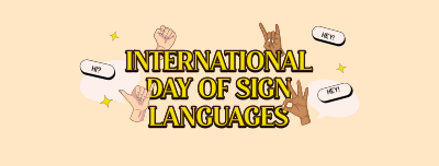 Sign Languages Day Celebration Facebook cover Image Preview