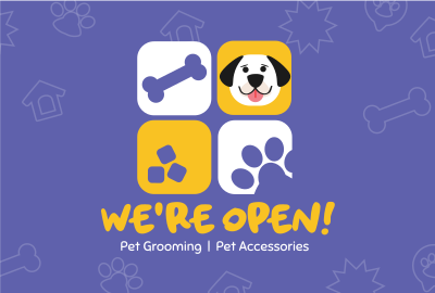 Pet Store Now Open Pinterest board cover Image Preview