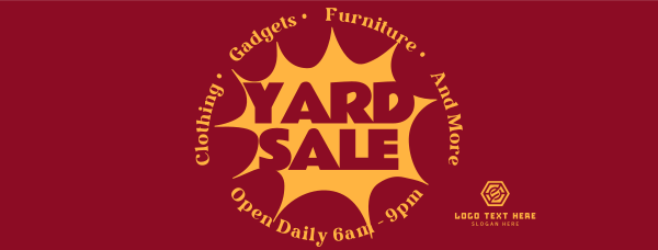 Comic Yard Sale Facebook Cover Design Image Preview