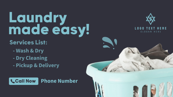 Laundry Made Easy Facebook Event Cover Design Image Preview