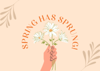 Spring has Sprung Postcard Design