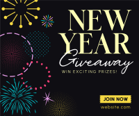 Circle Swirl New Year Giveaway Facebook Post Design