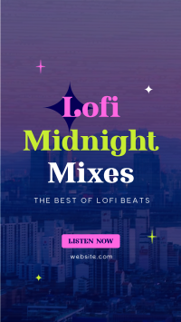 Lofi Midnight Music TikTok video Image Preview