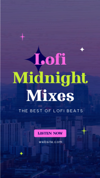 Lofi Midnight Music TikTok Video Image Preview