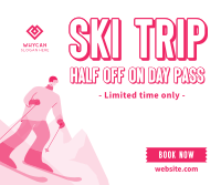 Let's Go Skiing! Facebook Post Design