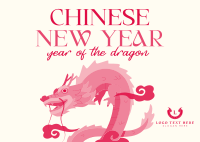 New Year Dragon Postcard Design