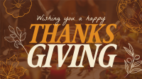 Thanksgiving Typography Greeting Animation Preview