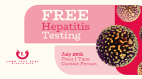 Geometrical Hepatitis Testing Facebook Event Cover Design