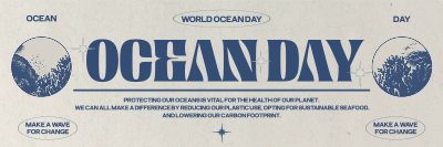 Retro Ocean Day Twitter header (cover) Image Preview