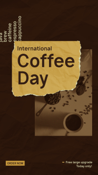International Coffee Day Facebook Story Design