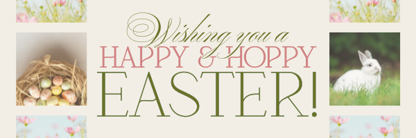Rustic Easter Greeting Twitter Header Design