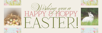 Rustic Easter Greeting Twitter header (cover) Image Preview
